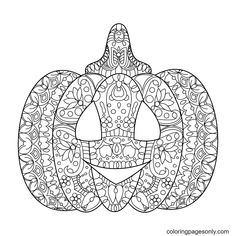 Halloween mandala coloring pages