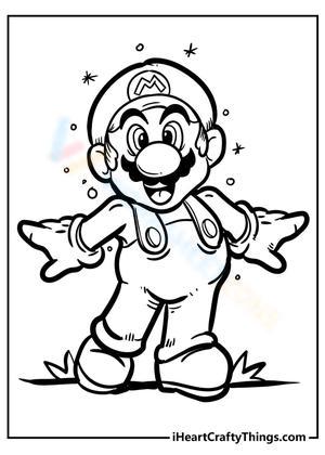 Free collection of mario coloring pages for kids