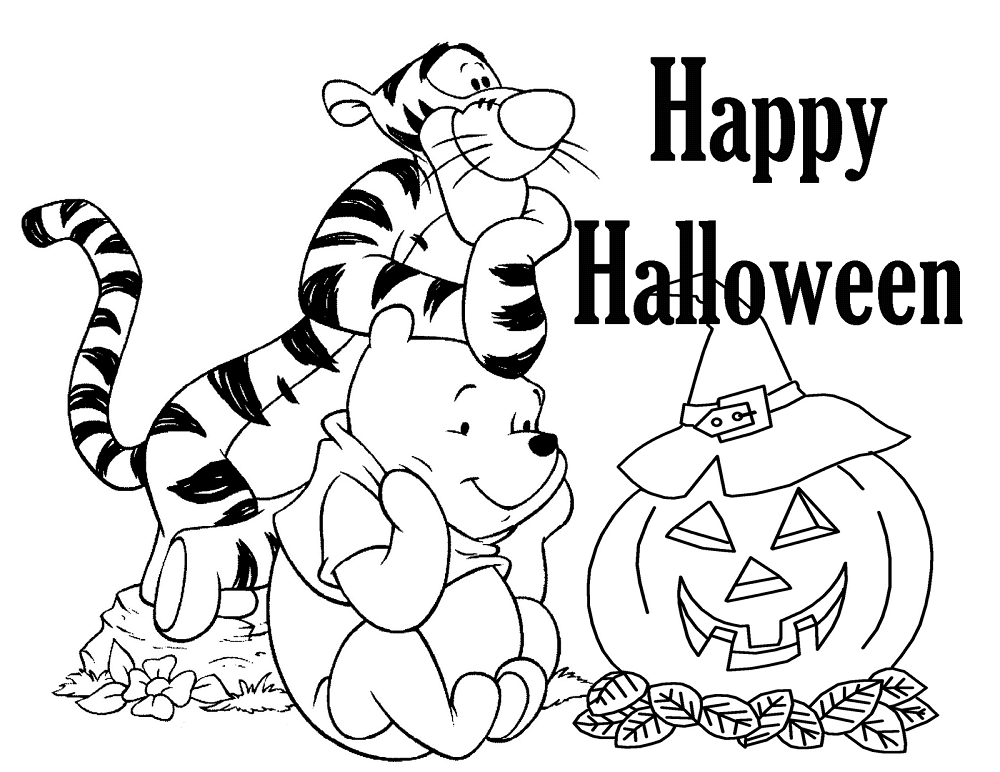 Disney halloween coloring pages