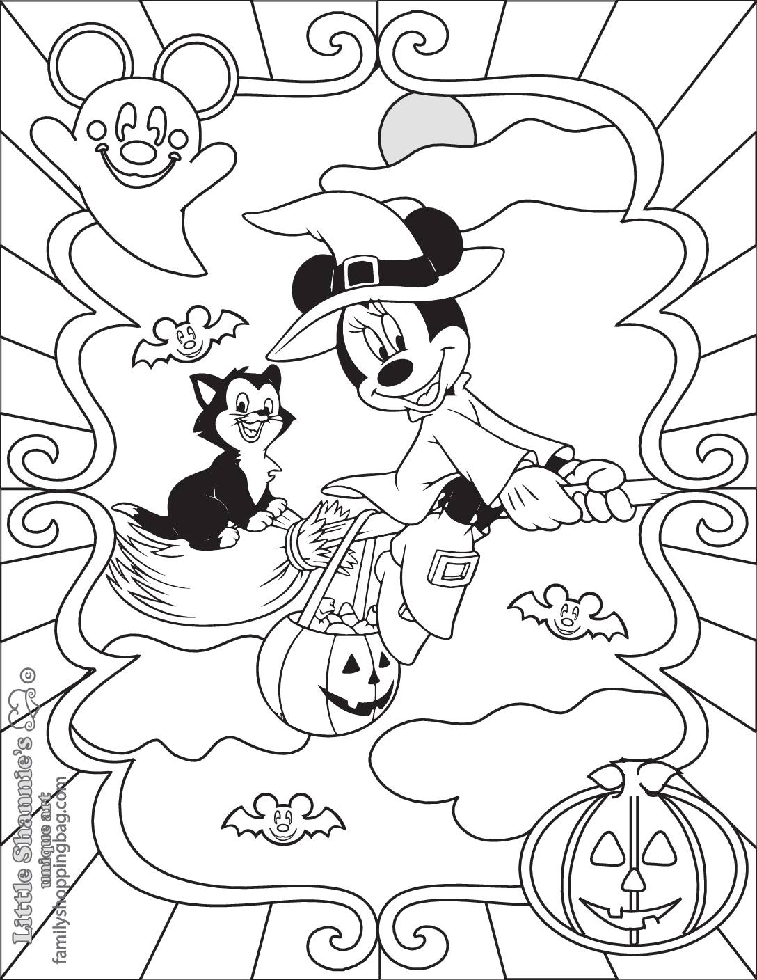 Coloring page mickey halloween