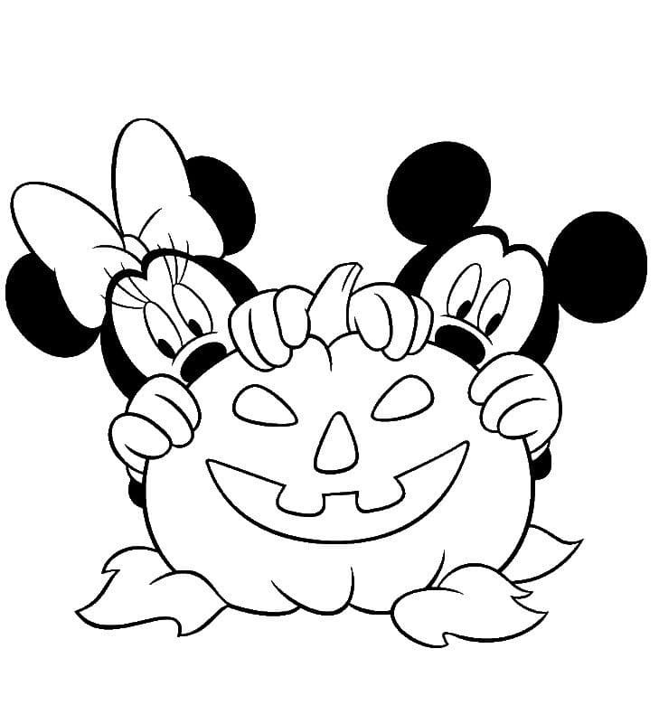 Mickey halloween coloring pages printable for free download