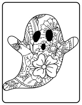 Halloween mindfulness coloring pages by funnyarti tpt