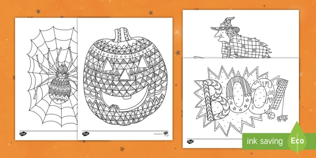 Halloween mindfulness loring sheets special events