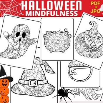 Halloween mindfulness coloring pages christmas activity book halloween coloring book math coloring