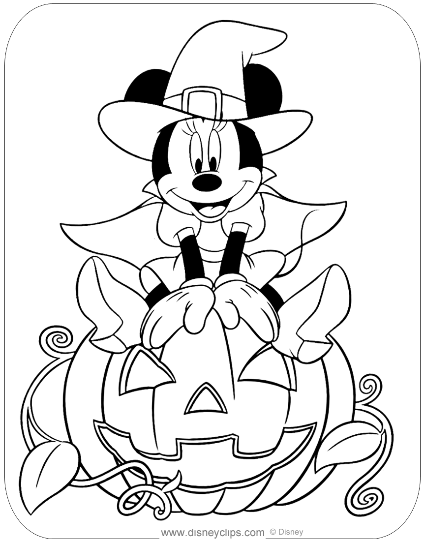 Disney halloween coloring pages