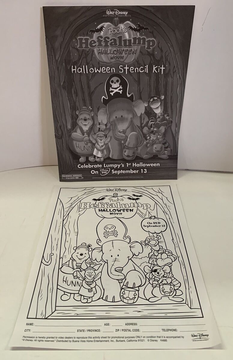 Disney poohs heffalump halloween movie coloring