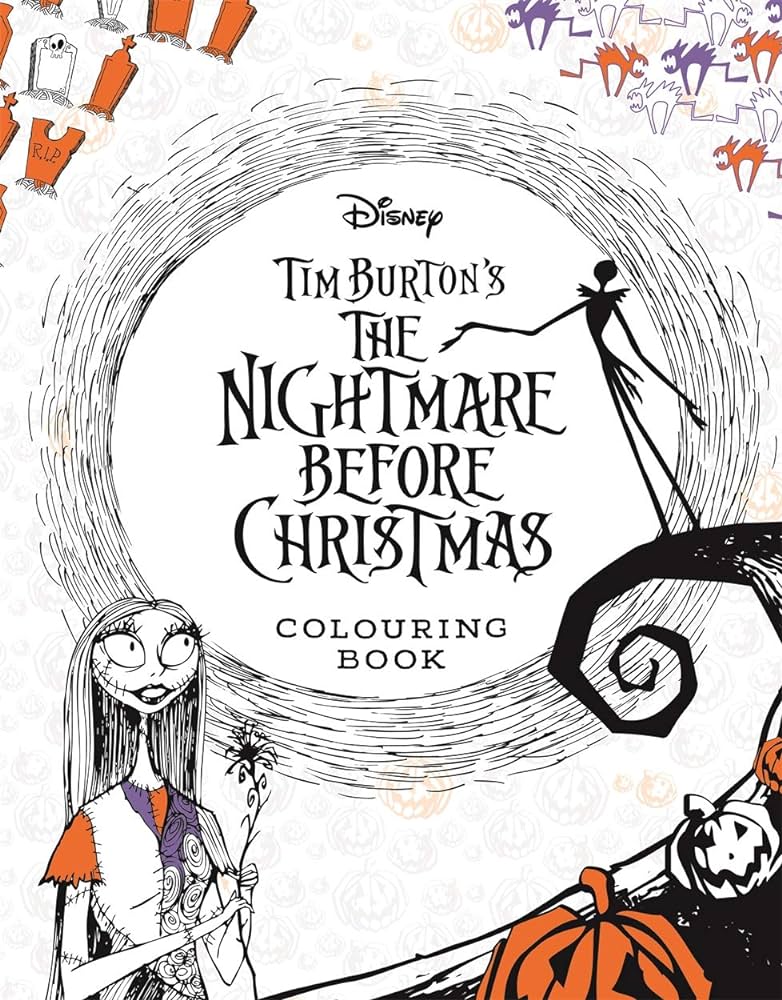 Disney tim burtons the nightmare before christmas louring book walt disney foreign language books
