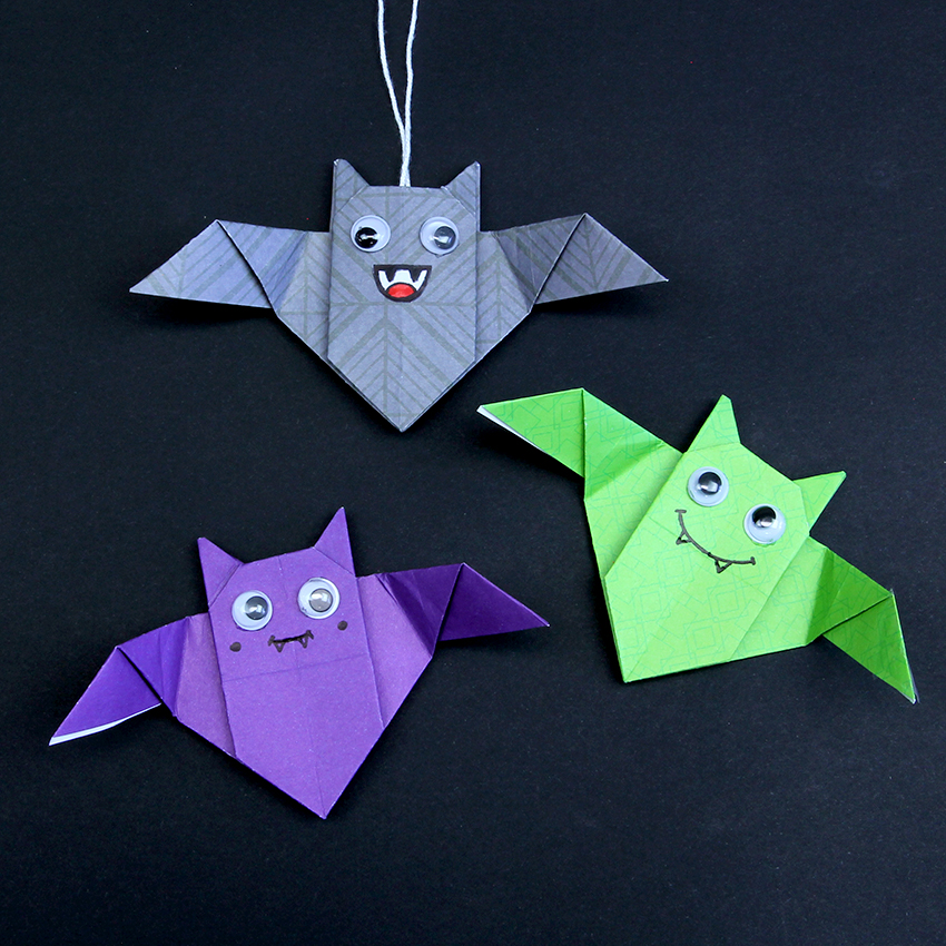 Crafternoons origami halloween bat halloween