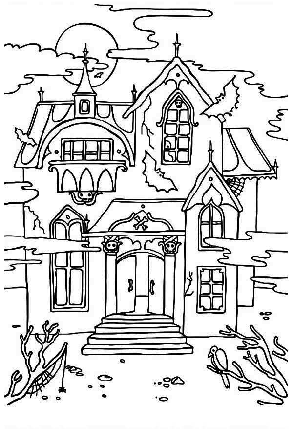 Haunted house coloring sheets disney coloring pages halloween coloring pages halloween coloring