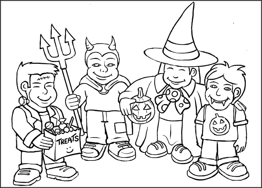 Halloween colouring pages for kids free printables