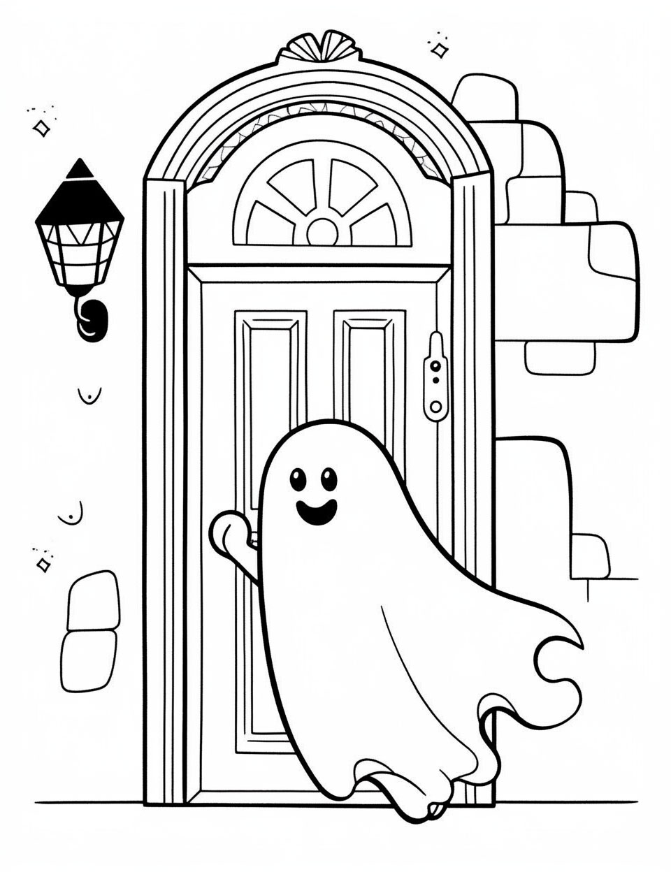 Spooky halloween coloring pages for kids and adults