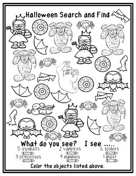 Halloween search and find by a world of language learners tpt