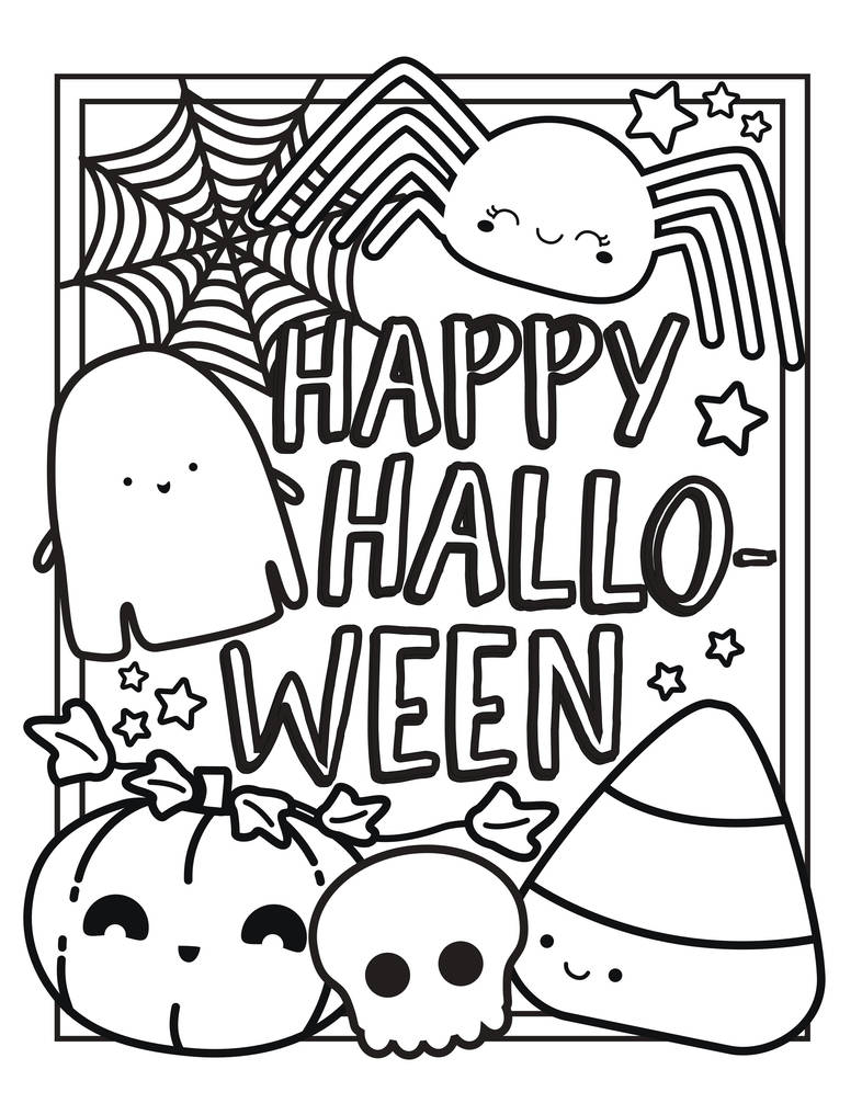 Cute halloween coloring pages by coloringpageswk on