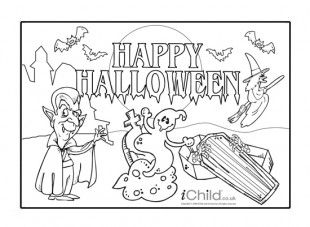 This halloween poster is perfect to lour in and use as deration at your chilâ halloween loring pages printable halloween pictures halloween loring pages