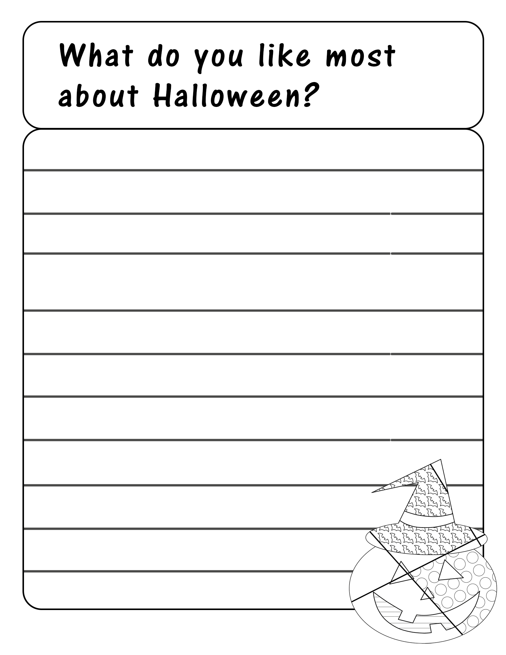 What do you like about halloween writing prompt free printable papercraft templates