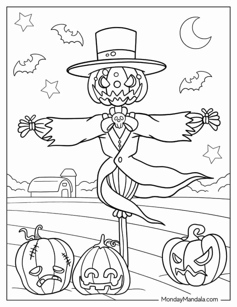 Halloween coloring pages free pdf printables