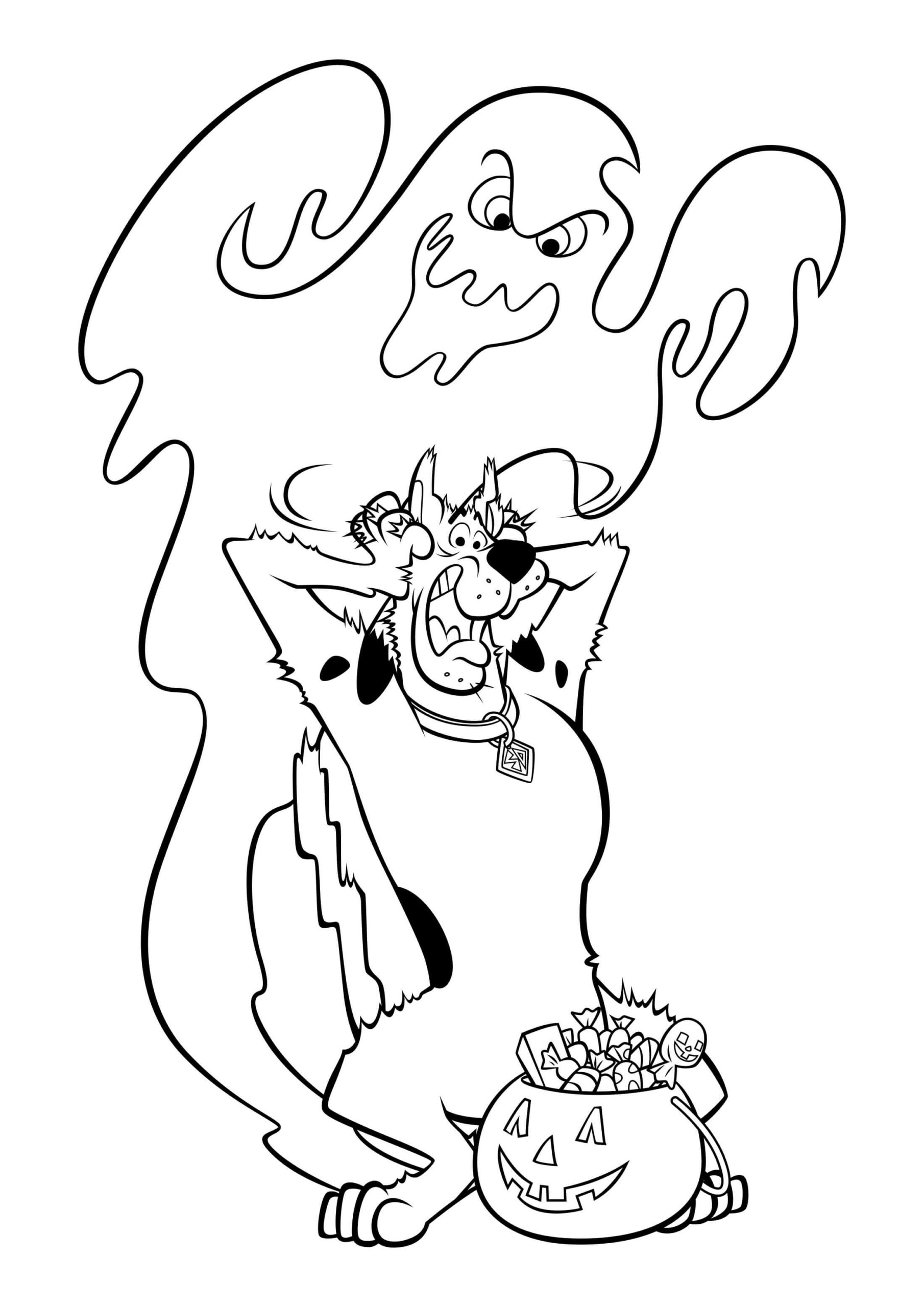 Ghost with scooby