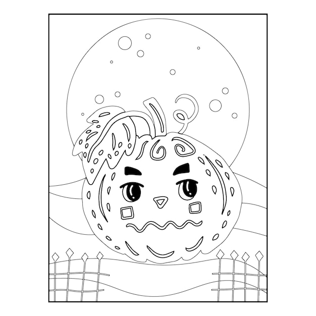 Premium vector halloween coloring pages for kids