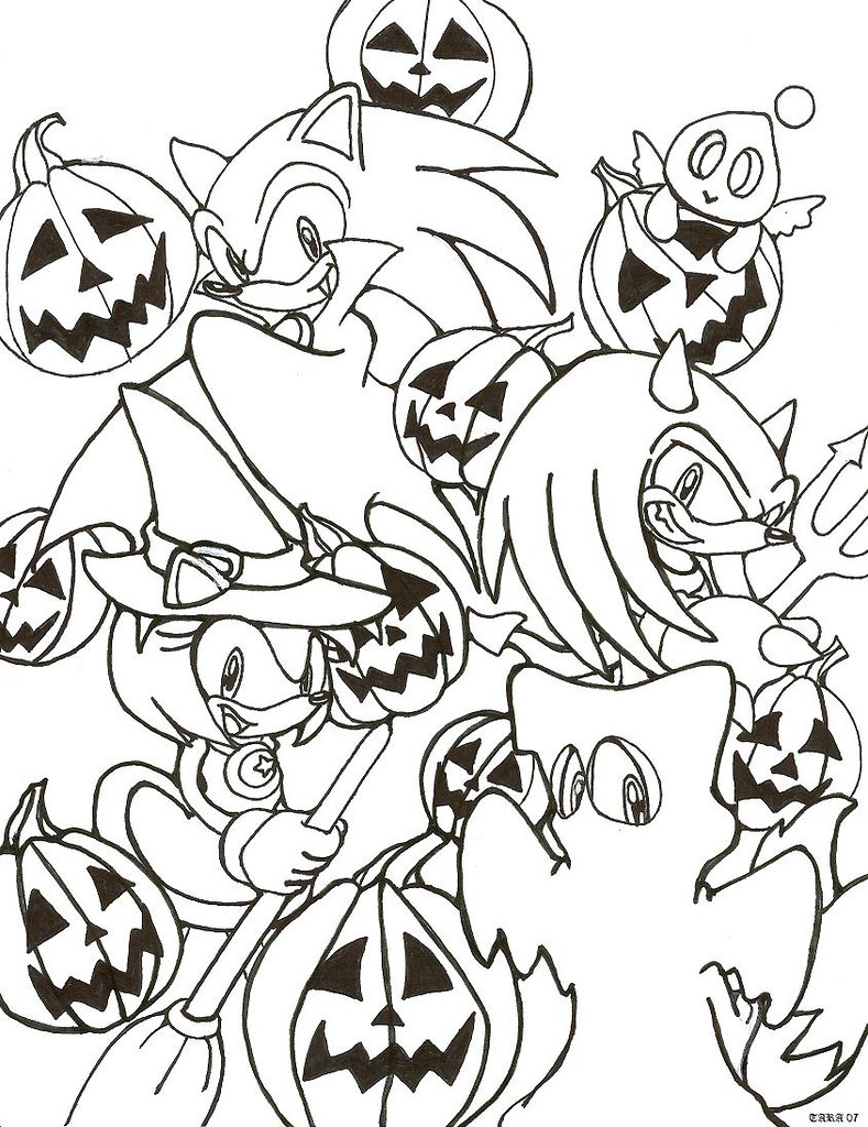 A sonic halloween sonic and all other characters segasoâ theredbat