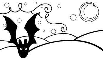 Starry night coloring page