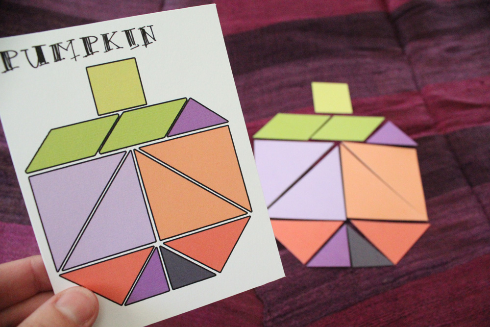 Fun printable halloween tangrams kids activity