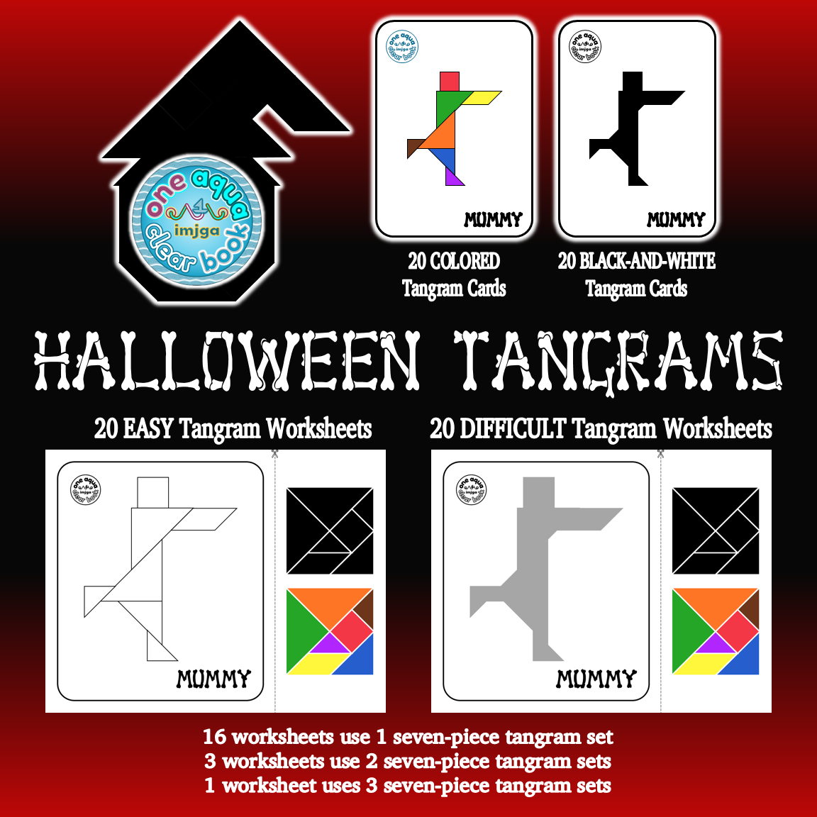 Halloween tangrams made by teachers