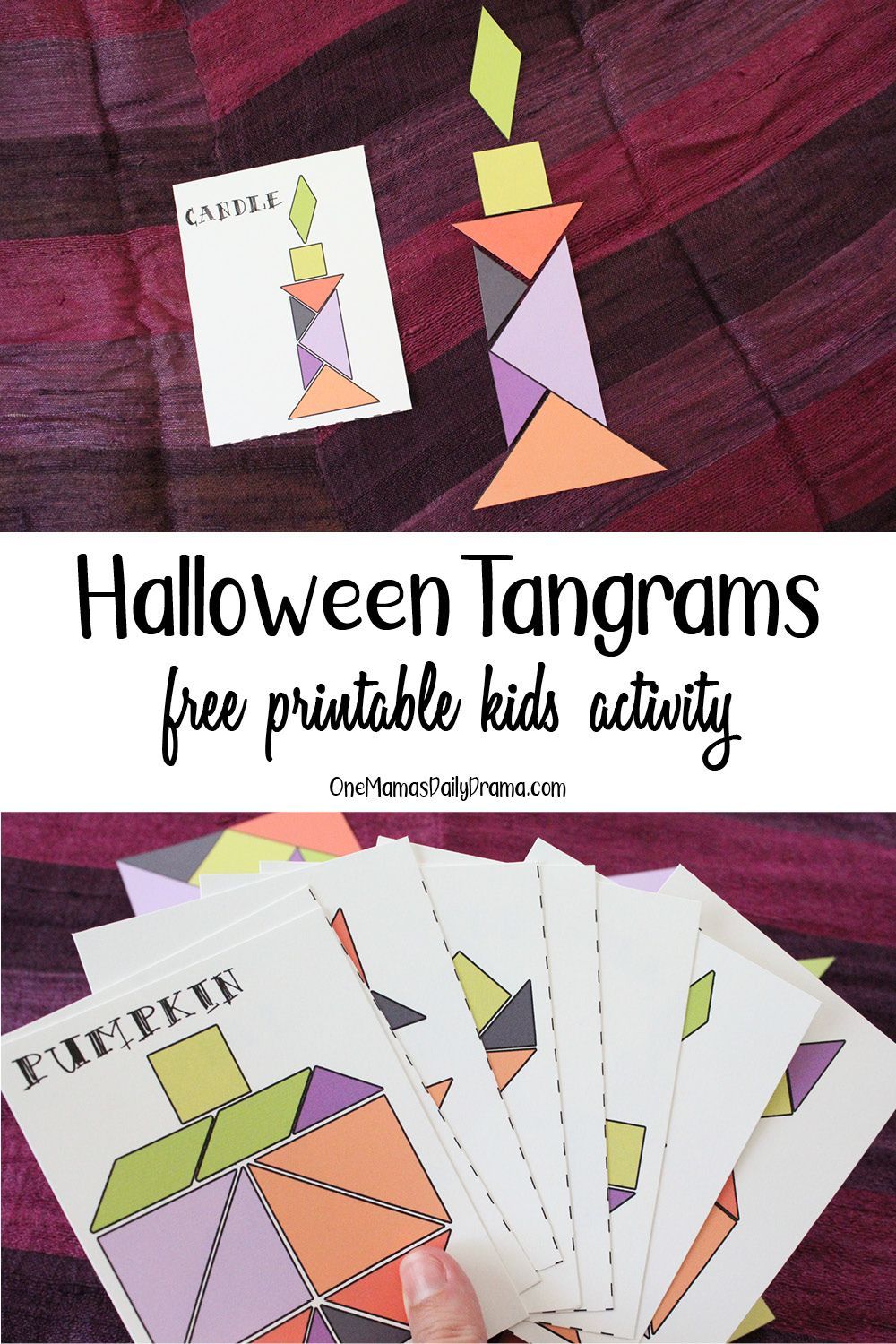 Spooky tangram puzzles