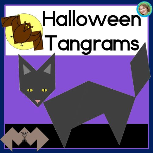 Halloween tangram puzzles d shapes center hands on math tangrams made by teachers