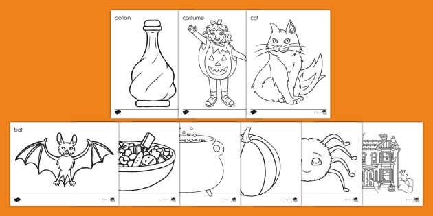 Halloween coloring sheets teacher made