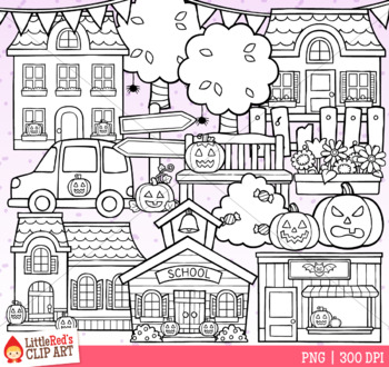 Halloween town clip art by littlered tpt