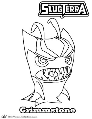 Free halloween coloring page featuring grimmstone from slugterra â