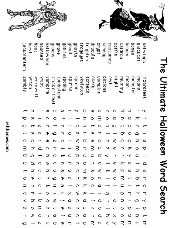 Hard printable word searches for adults halloween wordsearch halloween worksheets halloween words halloween word search