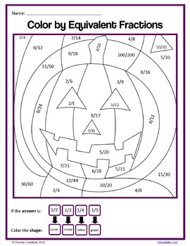 Halloween color by number fifth grade color by multiplication rounding