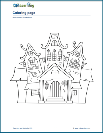 Halloween coloring pages k learning