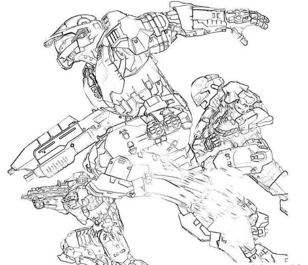Halo coloring pages printable for free download