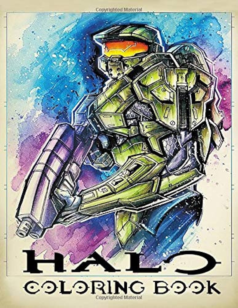 Halo coloring book join master chief john