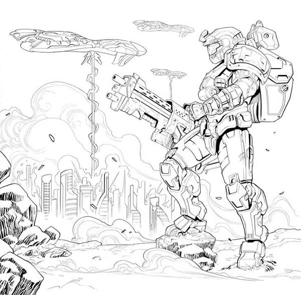 Halo adult coloring book tpb profile dark horse ics
