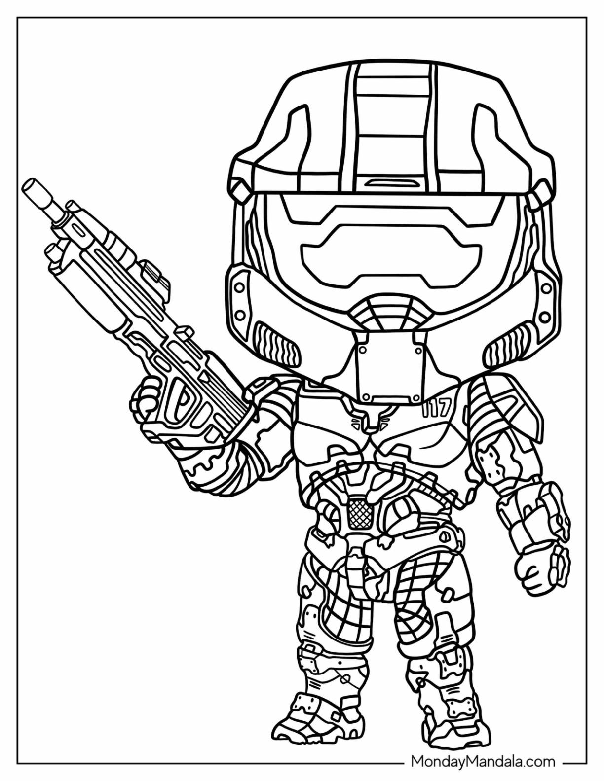 Halo coloring pages free pdf printables