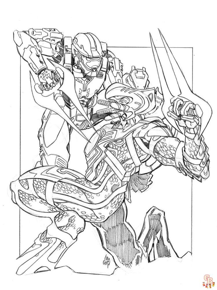 Find the best halo coloring pages for free printable fun