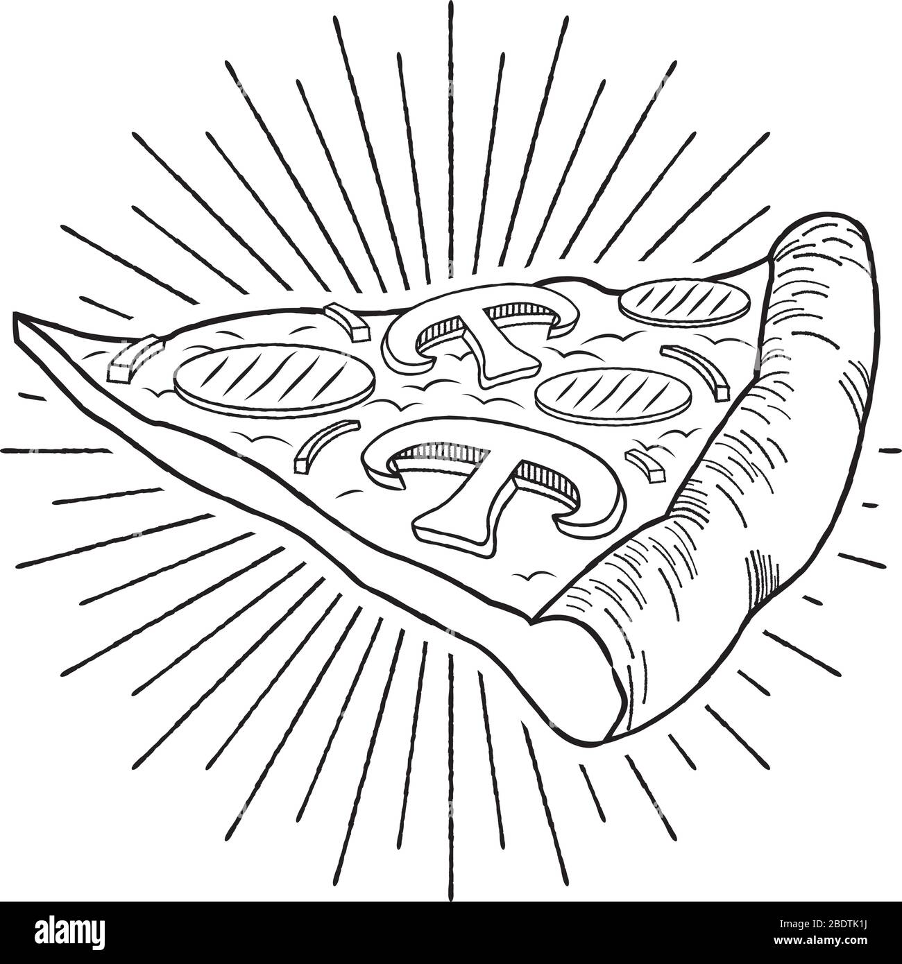 Pizza ham mushroom