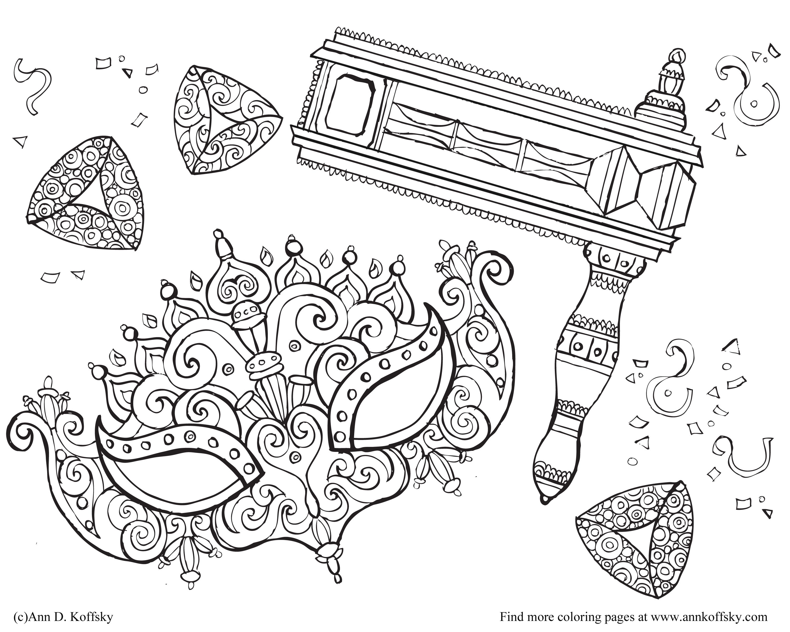 Purim coloring page purim purim crafts preschool coloring pages