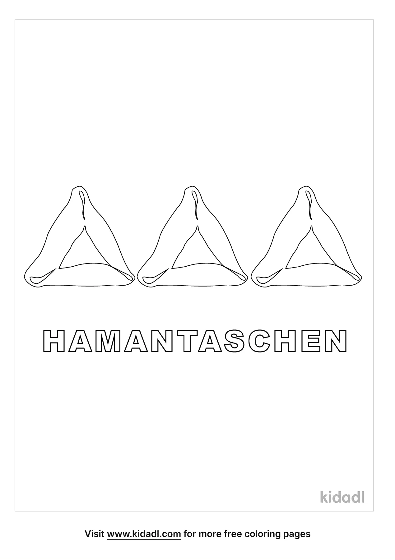 Free hamantaschen coloring page coloring page printables