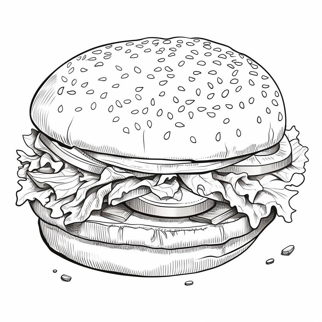 Hamburger coloring pages