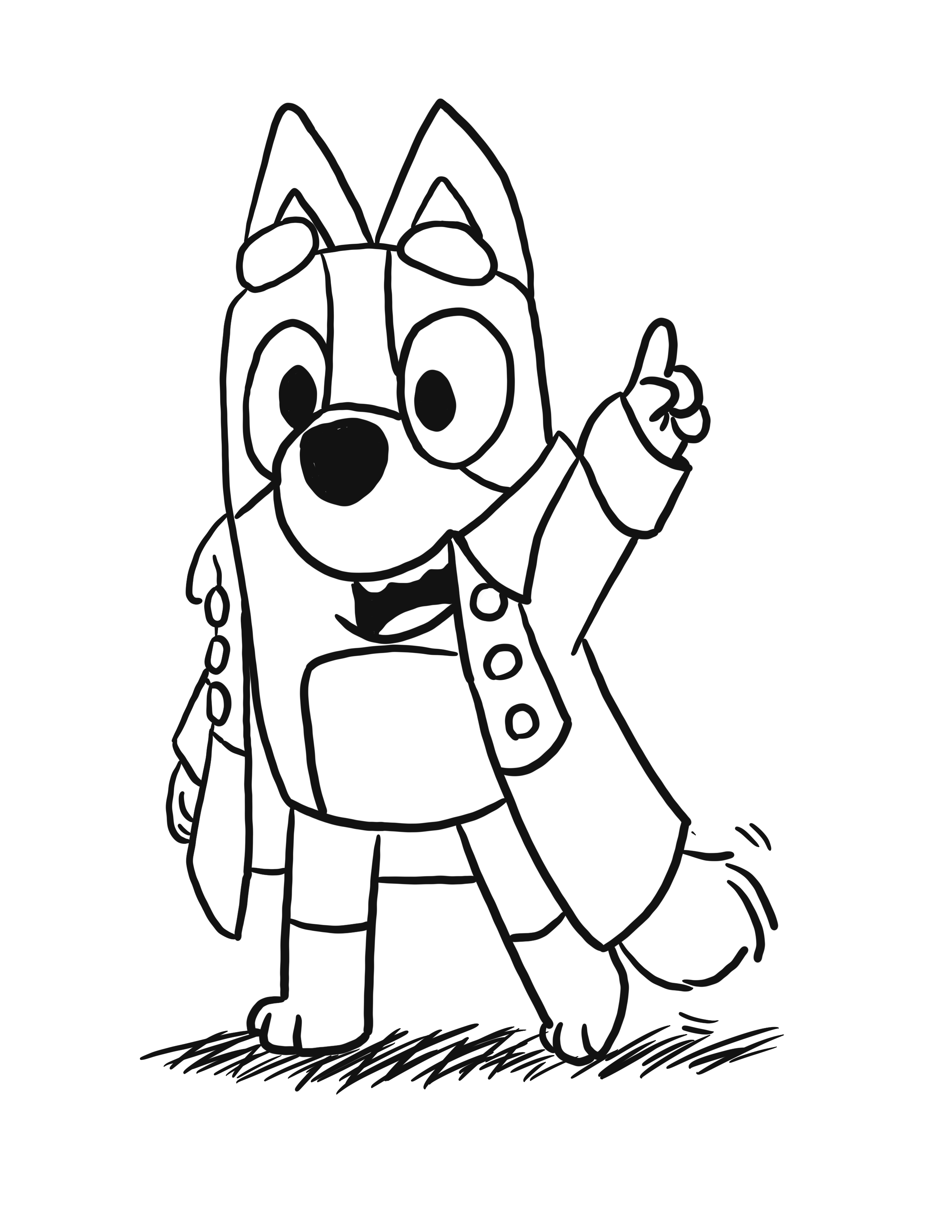 Bluey hamilton coloring sheet rbluey