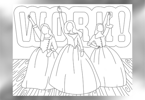 Hamilton inspired coloring pages