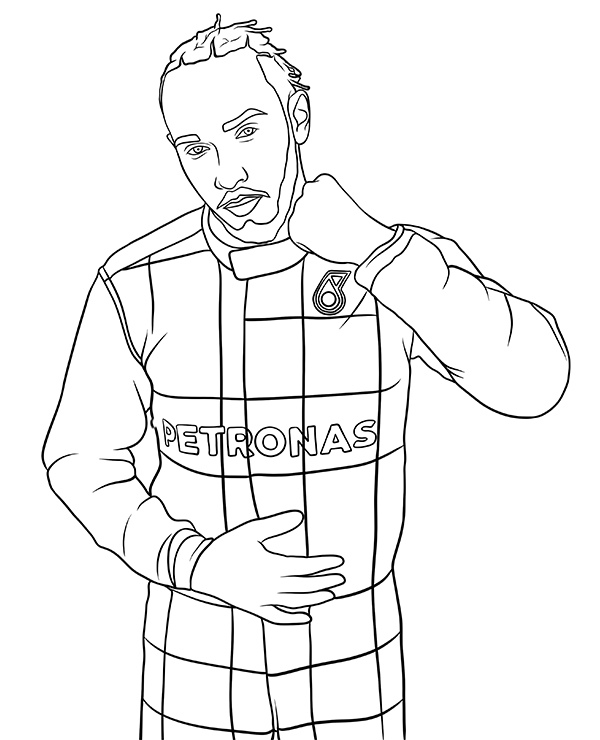 Lewis hamilton coloring sheet