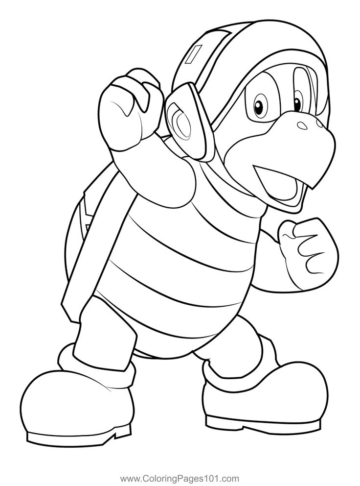 Fire bro mario kart coloring page mario kart coloring pages mario