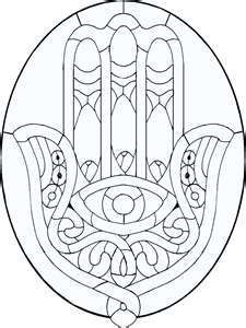 Hamsa line art pattern