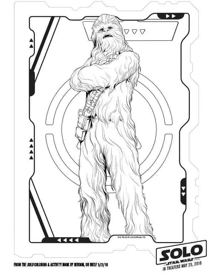 Han solo movie coloring pages