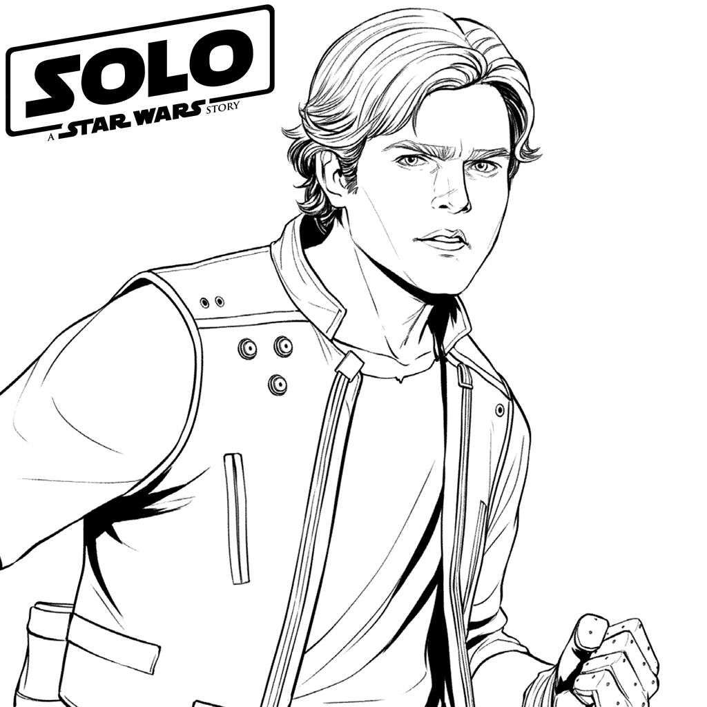 Han solo coloring pages